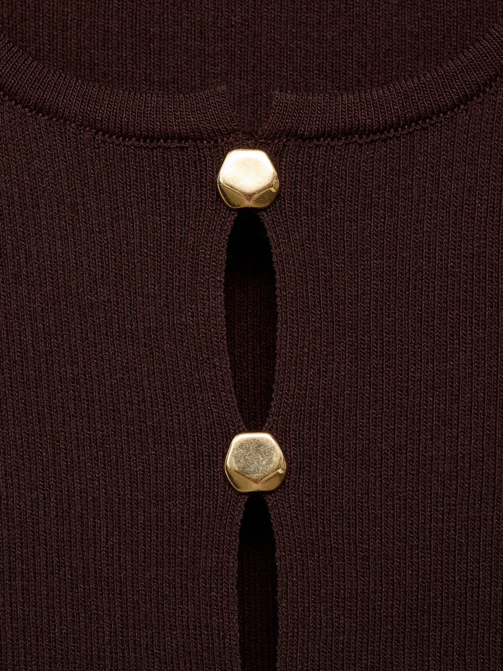 Mango Brown knitted waistcoat with slits NWT - Picture 6 of 7